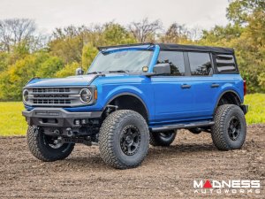 Ford Bronco Front Bumper - High Clearance - 20" Black Series Light Bar w/Black Series Flood & SAE Fog Cubes Ford Bronco Front Bumper - High Clearance - 20" Black Series Light Bar w/Black Series Flood & SAE Fog Cubes